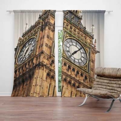 Sablio Závěs Clock tower: 2ks 140x250cm – Hledejceny.cz