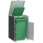 vidaXL Box na 1 popelnici 72 x 81 x 115 cm ocel antracitový – Zboží Dáma