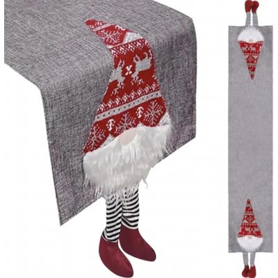 Textilomanie Vánoční běhoun NORDIC GNOME šedý 34x180 cm – Hledejceny.cz