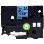 Alternativní páska pro Brother TZ-551 + TZe-551, 24 mm x 8 m, černý tisk + modrý podklad – Sleviste.cz