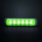 Strands Výstražné světlo Dark Knight, 6LED, 10-32V, 10W, ECE R10 - zelené
