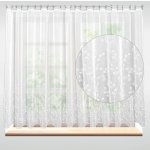 Forbyt záclona polyesterový batist RIVOLI 37449, vyšívané lístky, s bordurou, bílá, výška 250cm (v metráži) – Sleviste.cz