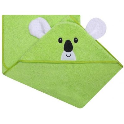 Koala osuška s kapucí 120 x 100 cm zelená – Zboží Dáma