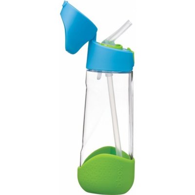 b.box Lahev na pití s brčkem 600 ml modrá/zelená – Zboží Dáma
