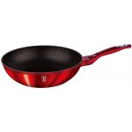 BerlingerHaus Burgundy Metallic Line Wok s mramorovým povrchem 28 cm – Zbozi.Blesk.cz