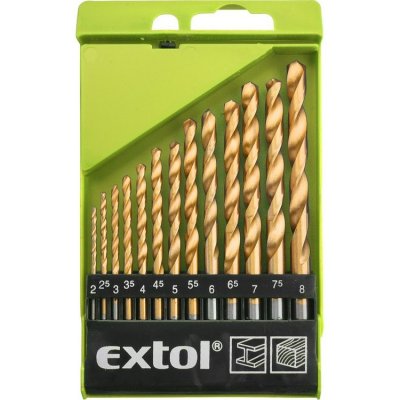 EXTOL CRAFT 1118A - vrtáky do kovu, sada 13ks, ∅2-8mm, po 0,5mm, HSS – Zboží Mobilmania