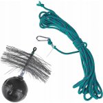 Geko Kartáč komínový kulatý 175 mm závaží 1,7 kg lano 10 m – Zboží Dáma
