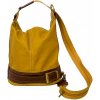 Kabelka Made In Italy dámska kožená kabelka batoh 1201 okrová