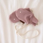 Zimní rukavice podšité bio bavlněným beránkem starorůžové – Zboží Dáma