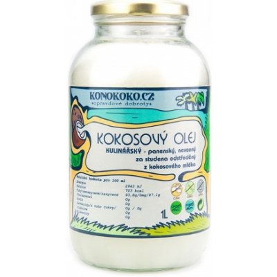 Konokoko.cz Filipínský kulinářský panenský kokosový olej 1 l
