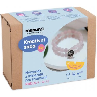 Manumi Kreativní sada na výrobu náramku z minerálů se znamením zvěrokruhu Rak – Sleviste.cz