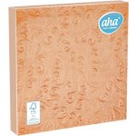 Aha papírové ubrousky 3V 15ks Ražené růžové 33x33cm – Zboží Dáma