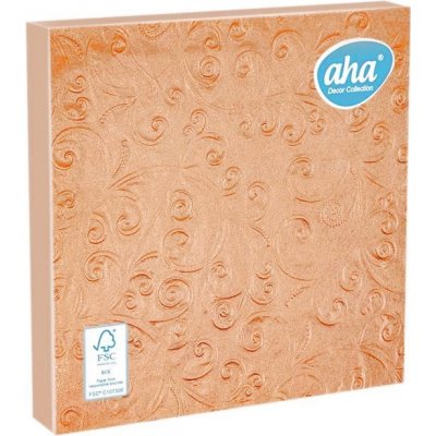 Aha papírové ubrousky 3V 15ks Ražené růžové 33x33cm – Zboží Dáma