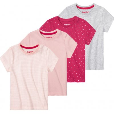 lupilu Dívčí triko 4kusy světle růžová – Zboží Mobilmania