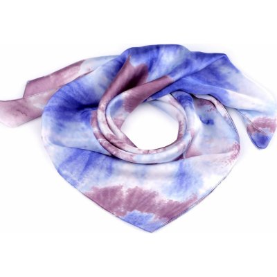 šátek saténový batikovaný 2 lila – Zboží Mobilmania