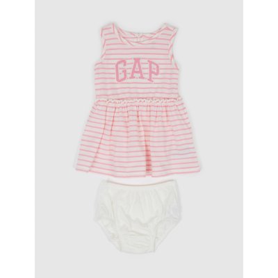 GAP Baby set šaty logo Růžová M Růžová