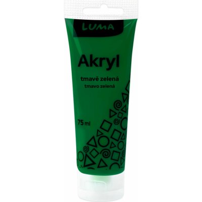 Akrylová barva 75ml Tmavě zelená – Zboží Dáma
