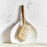 Homla Smetáček s lopatkou BAMBOU lopatka malá bílá 29x19 cm ALL 929612 – Sleviste.cz