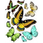 AG Design F1069 Samolepky na zeď Motýli, rozměry 85 x 65 cm – Zboží Dáma
