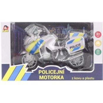 MaDe Motorka policejní kovová CZ 18cm