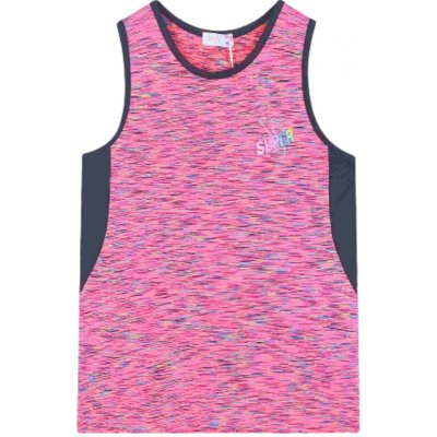 KUGO Tílko FC-6552 funkční dívčí melírová růžová – Zboží Mobilmania