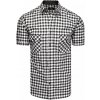 Pánská Košile Dstreet pánská košile s krátkým rukávem Nalnt KX0950 36626-7 černo-bílá