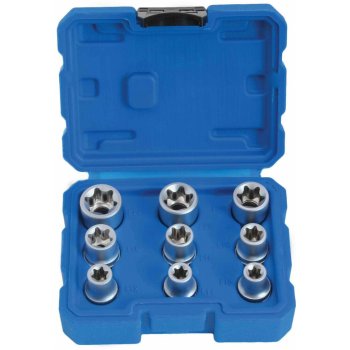 SATRA Nástrčné hlavice TORX-E 1/2", E10 - E24, 9 ks