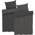 Livarno home povlečení z mikrovláknitého saténu šedá/kostka 140x200 70x90 – Zboží Dáma