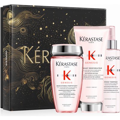 Kérastase Genesis dárková sada proti podání vlasů Šampon Bain Hydra-Fortifiant 250 ml + Kondicionér 200 + Leave-in sprej 150 ml – Zboží Dáma