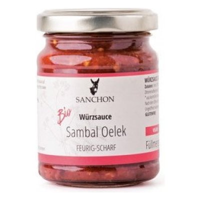 Sanchon Bio Ostrá omáčka Sambal Oelek, 6 x 125 g