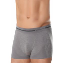 Brubeck pánské boxerky Merino BX10430 šedé