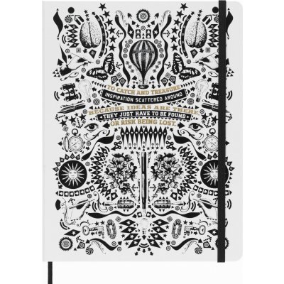 Moleskine Zápisník Uni Lorenzo Petrantoni tvrdé desky B5 linkovaný, bílý – Zboží Živě