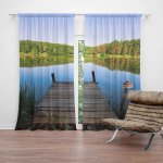 Sablio Závěs Molo na jezeře: 2ks 140x250cm – Hledejceny.cz