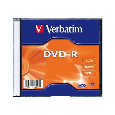 Verbatim DVD-R 4,7GB 16x, slim, 1ks (43547) – Zbozi.Blesk.cz