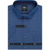 Pánská Košile AMJ pánská košile krátký rukáv regular fit puntíkovaná modrá VKR1126