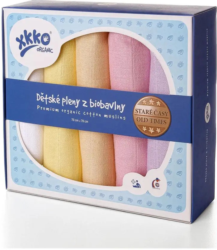 XKKO Biobavněné 70 x 70 cm Staré časy Pastels for Girls 5 ks