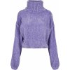 Dámský svetr a pulovr Urban Classics Ladies Short Chenille Turtleneck sweater lavender