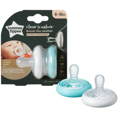 Tommee Tippee šidítko C2N silikon Natural bílá 2 ks