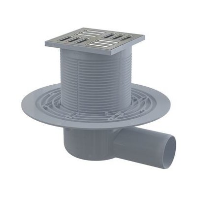 Alcadrain Smart Podlahová vpust 105x105/50 mm boční, mřížka, nerez, kombinovaná zápachová uzávěra APV1321 – Zbozi.Blesk.cz