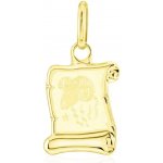 Gemmax Zlatý přívěsek na pergamenu s gravírováním znamení BERAN GUPYN 43021 – Zboží Mobilmania