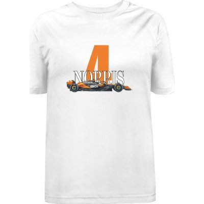 Tričko s potiskem Lando Norris dámské Bílá – Zboží Dáma