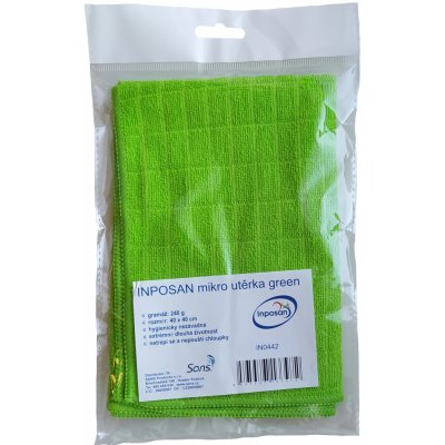 Inposan mikro utěrka 40 x 40 cm zelená 240 g/m2 1 ks – Zbozi.Blesk.cz