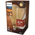 Philips Vintage LED žárovka E27 A160 40W 470lm 1800K stmívatelné, jantarová – Hledejceny.cz