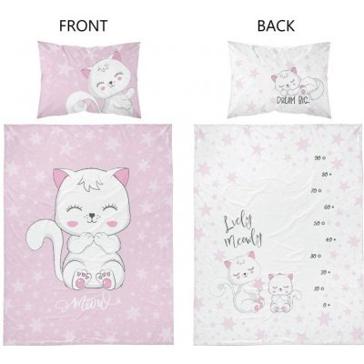 Detexpol povlečení Kotě růžové 100 x 135 cm 40 x 60 cm – Zboží Dáma