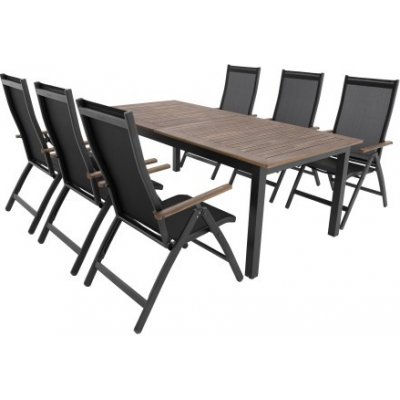 Doppler EXPERT WOOD Plus zahradní hliníková sedací souprava 6+1 – Zboží Dáma