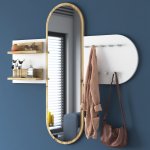 ASIR Předsíňová stěna OVAL dub bílá – Zboží Dáma