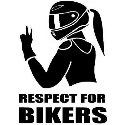 Samolepka RESPECT FOR BIKERS motorkář - nálepka auto moto – Zboží Mobilmania