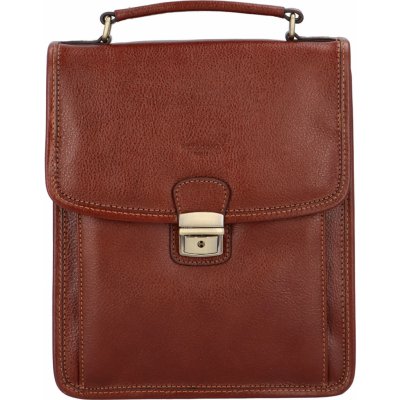 Hexagona Velké pánské kožené etue Mischan hnědá – Zboží Mobilmania