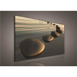 Obraz na plátně písečná pláž s kameny 138O1, 100 x 75 cm, IMPOL TRADE – Zboží Mobilmania