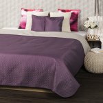 4Home přehoz na postel Doubleface fialová/béžová 220 x 240 cm, 2 ks 40 x 40 cm – Zboží Dáma